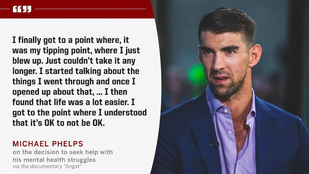 espn's tweet photo. Just a few of the many athletes who have spoken about their struggles with mental health.

#BellLetsTalk https://t.co/XOWom0WAaV