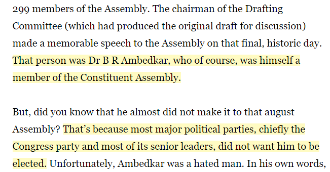 When  #Nehru led  @INCIndia &  #CommunistParty tried to banish Dr Ambedkar from entering Constitution Assembly, it was Jogendranath Mandal who vacated his seat for Dr Bhim Rao.Jogendranath Mandal refused to acknowledge what Dr Bhim Rao saw...That Never Trust Muslims.