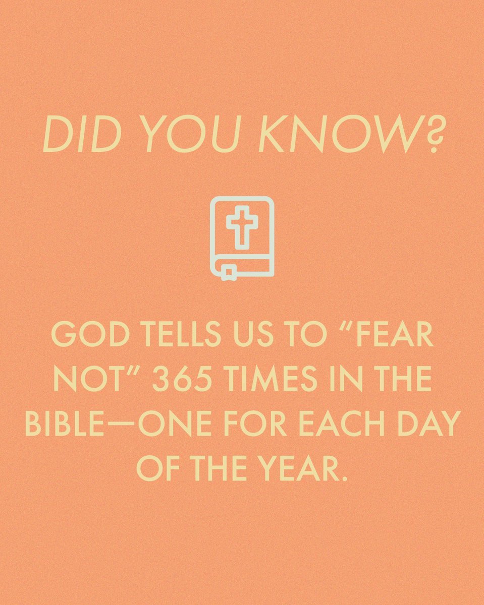 Did you know? God tells us to “fear not” 365 times in the Bible—one for each day of the year!