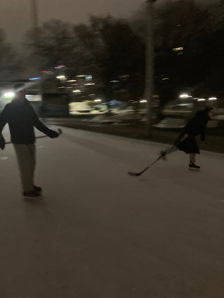 DJ_Yanofsky's tweet photo. It’s a tough winter for mental health. Staying social and active can do wonders. Thankful for all of our good ice (in the lab and out) #nightskating #BellLetsTalk https://t.co/4FWUoyjbva