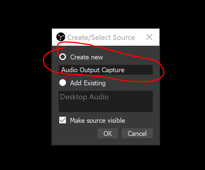 AnnanasReality's tweet photo. @AOC for audio problems: 
1) unmute desktop audio on OBS
2) Then press the '+' under sources
3) select audio output capture
4) create new  Audio Output capture. Press Ok https://t.co/wadCI0iVFx