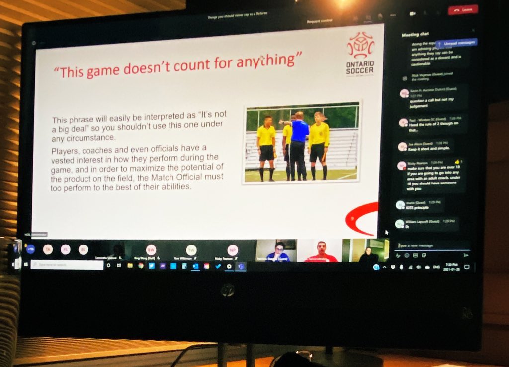 npagliaro1's tweet photo. Excellent session with Brad Doubrough and Fabrizio Stasolla, learning how to maintain control, show confidence and where to turn when you need assistance. “What Not To Say As A Referee” was well done 👏
Great to see so many officials from @HDSASoccer #LTOD join. https://t.co/IjMIfypeU0