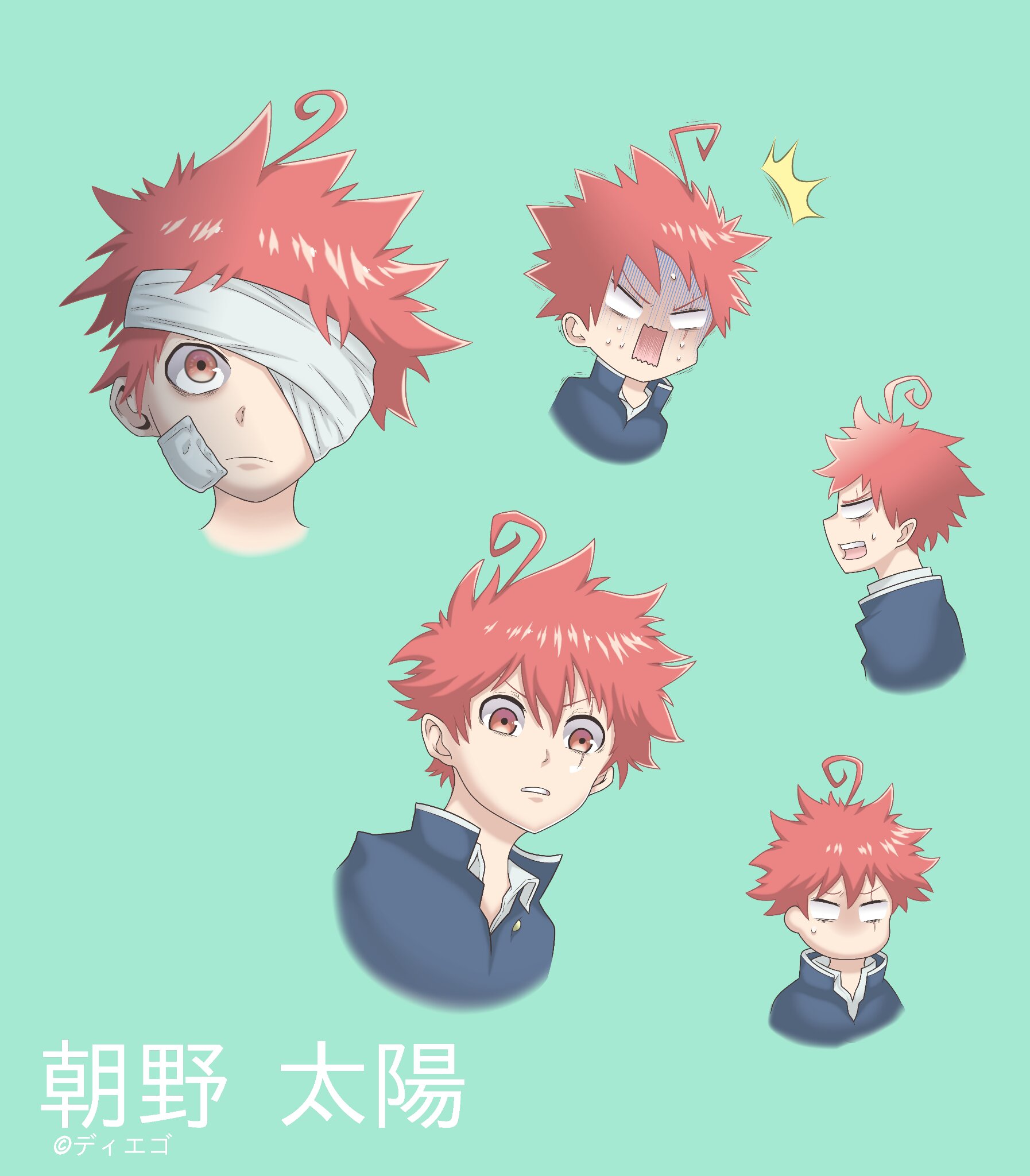 デンズー 太陽くんのキャラクターデザイン アニメ版 を描きました 朝野太陽 太陽 夜桜さんちの大作戦 アニメ アニメキャラ イラスト Asanotaiyou Taiyou Illustration Anime Officialhitsuji Do Not Repost Or Reprint T Co G4t7s8pytr