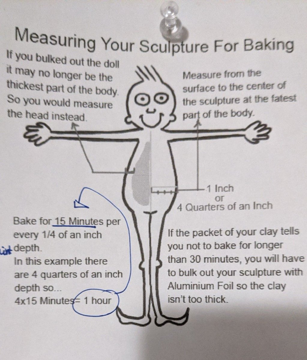 MultiCuriosity's tweet photo. This is how you calculate how long to bake the clay. #bakingclay #PolymerClay #Sculpey #Fimo, https://t.co/1NAX3hjD3D