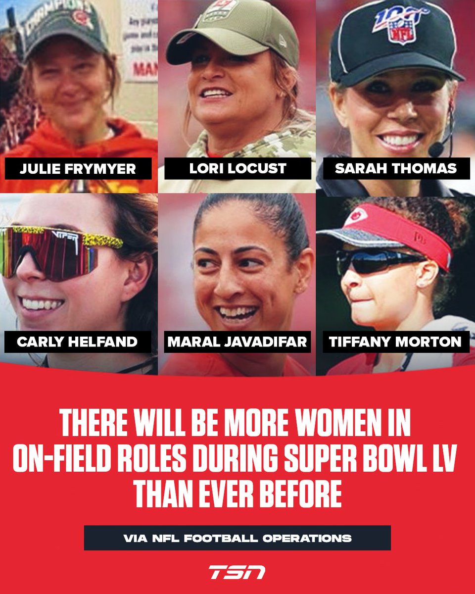 BarDown's tweet photo. Super Bowl LV will be a record breaking weekend with six women in on-field roles 🏆👏

MORE @ https://t.co/CaGSskXaNe

#BellLetsTalk https://t.co/NnNpgXRQYM