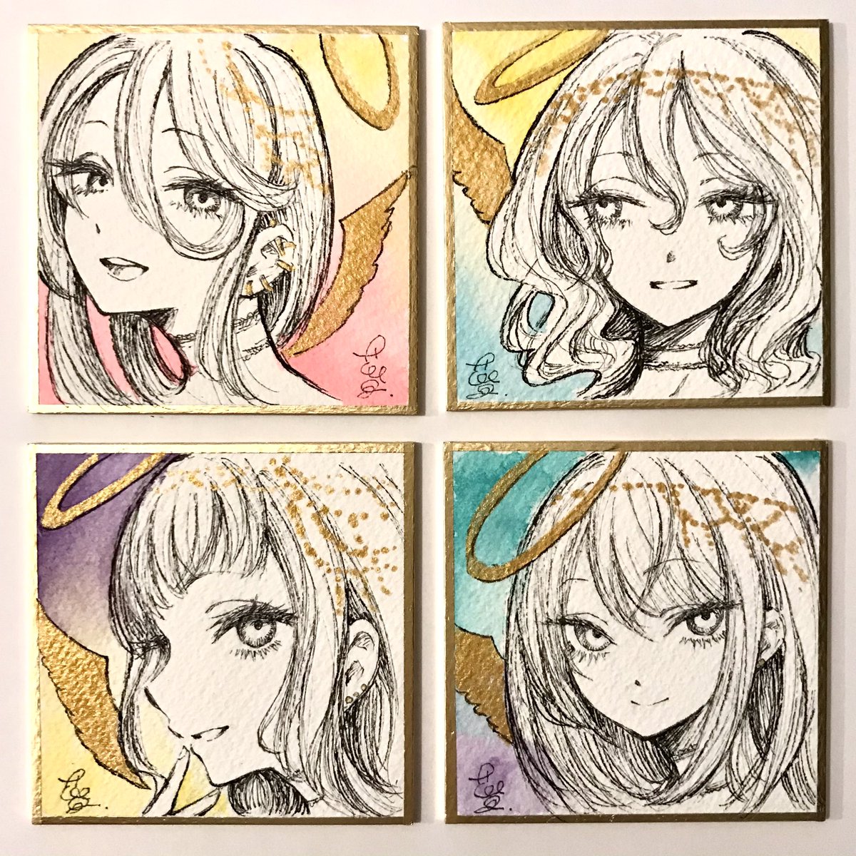 space caimanのミニ色紙企画に参加してます✨天使を4枚描かせていただきました👼
https://t.co/6Sla7haIyS 