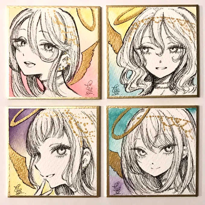 space caimanのミニ色紙企画に参加してます✨天使を4枚描かせていただきました👼
https://t.co/6Sla7haIyS 