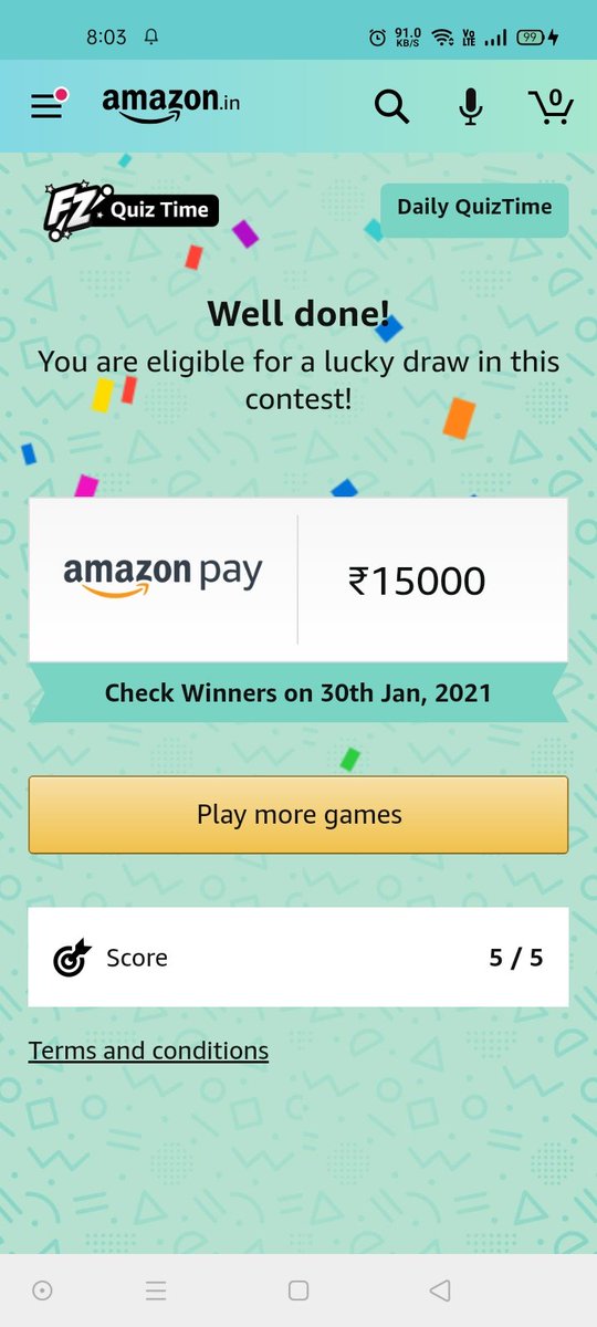 GulabSingh9891's tweet photo. I Hope, I win this 10000 Rs
#AmazonQuiz #FunZone #DailyMorningQuizTimeWithAmazon #DailyQuizTime

Thank You @amazonIN to play this Quiz, Only One chance to Stand and Win the Quiz.🙏🏻 https://t.co/Bkq77g98j9