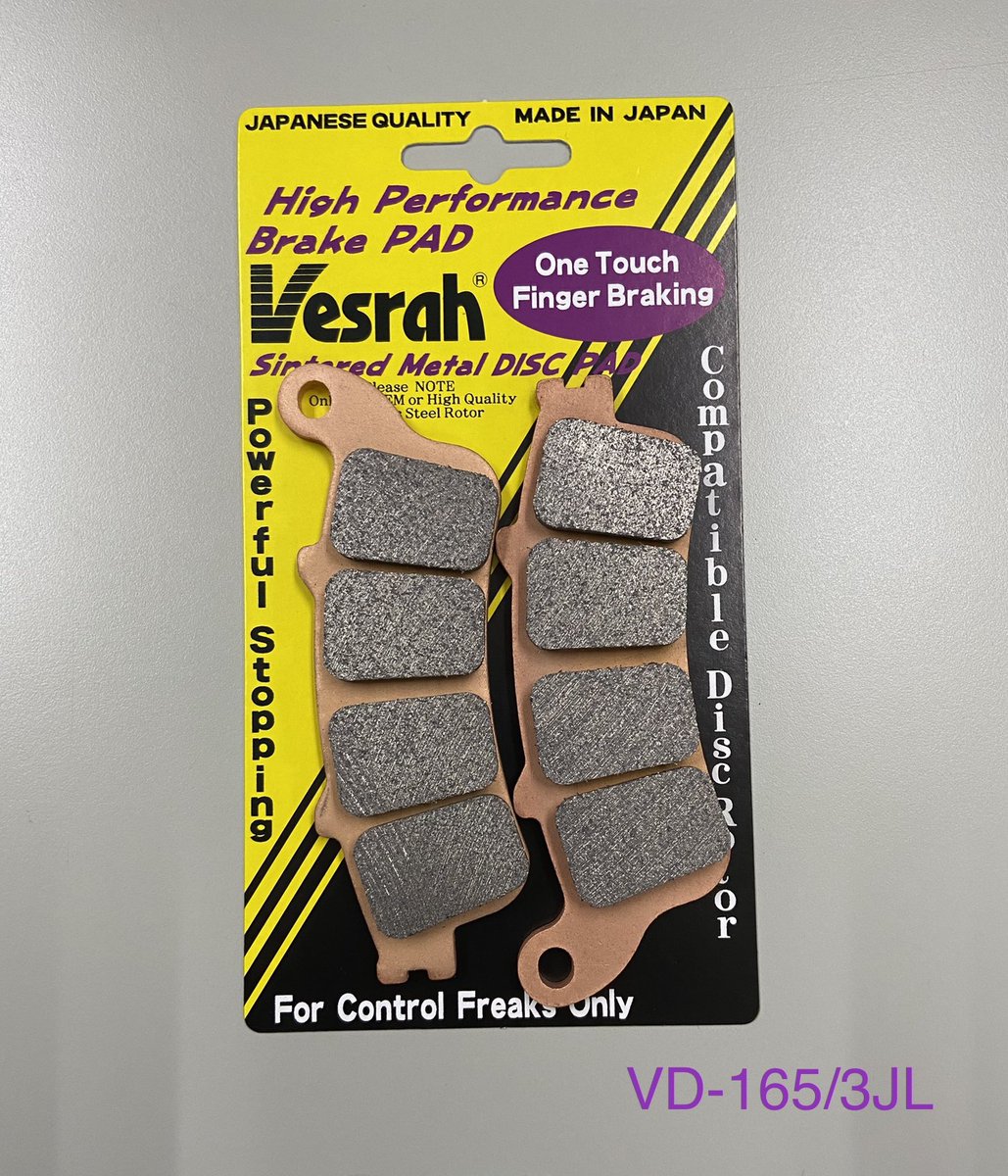 🔥【Selected item】🔥

Vesrah No: VD-165/3JL

Model↓↓

★HONDA
NSS250   FJs400,600,  GL1800  VTX1800 etc...

★Kawasaki
EN 650 etc...