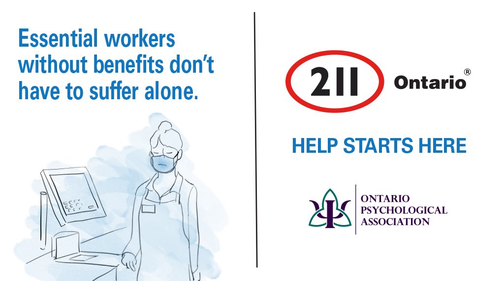ONPsych's tweet photo. Essential workers across industries don’t have to suffer in silence. Psychologists are ready to listen and provide psychological support. We partnered with @211Ontario to provide barrier free &amp; rapid access to counselling services. #BellLetsTalk https://t.co/bwoQFedob4