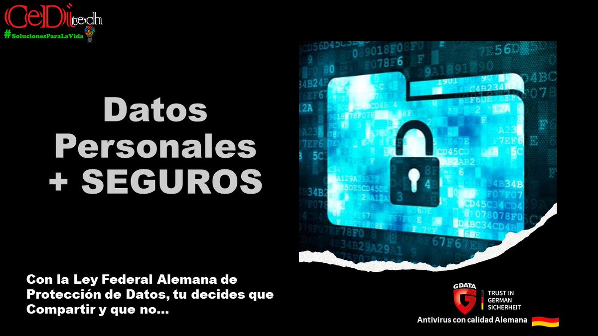 Ceditechmx's tweet image. #DiaDeLaProteccionDeDatos Con G Data Antivirus, tus Datos Personales estarán + Seguros