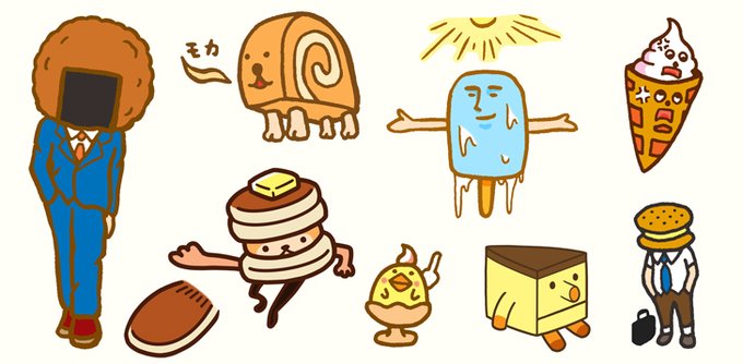 食べ物キャラのtwitterイラスト検索結果
