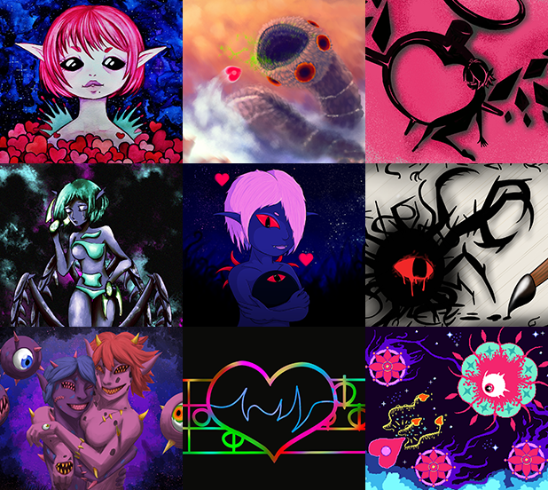 VeyeralGames's tweet photo. Steam cards for The Void Rains Upon Her Heart are now live! Thanks to all the artists who made one!

Artists in order:
@Emdrawalot 
My brother
@tja_xia 
@moonana_ 
Me, Myself, and Eye
@xlydrs 
@FalseMindStudio 
@nightoflepus 
@critterdust https://t.co/gIhFkP5bUF