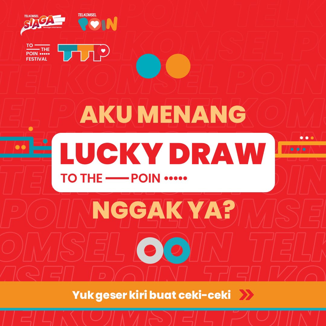 Telkomsel's tweet photo. Selamat untuk 2.500 pemenang undian Lucky Draw To The POIN! Cek detail penting terkait pemenang di https://t.co/amn63kNLeB ya. Tetap setia menggunakan Telkomsel dan stay tuned untuk tau info giveaway lainnya! #GoToThePOIN https://t.co/FtYkmiTb6x