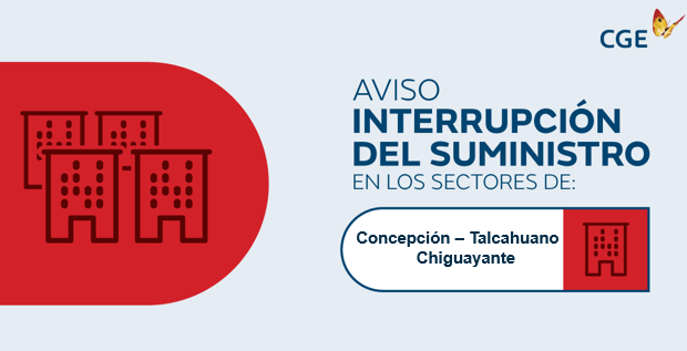 CGE_Clientes's tweet photo. Informamos a nuestros clientes de las comunas de #Concepción, #Talcahuano, #Chiguayante, la interrupción del suministro eléctrico. Nuestro personal de emergencia ya está informado. @Cooperativa /RT https://t.co/tIPVZ29Uv3