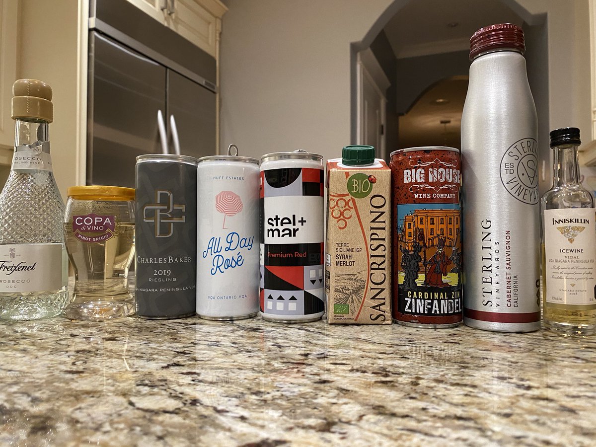 A different kind of Guild Tasting on-line this evening. Alternative packaging, single serve wines. We dispelled the myth that “convenience packaging” = bad wine. Some solid value for when you don’t want to open a big bottle!