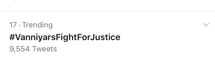 Tweetssupportn's tweet photo. India Trending 17 📊#VanniyarsFightForJustice https://t.co/eZK4jDieQb