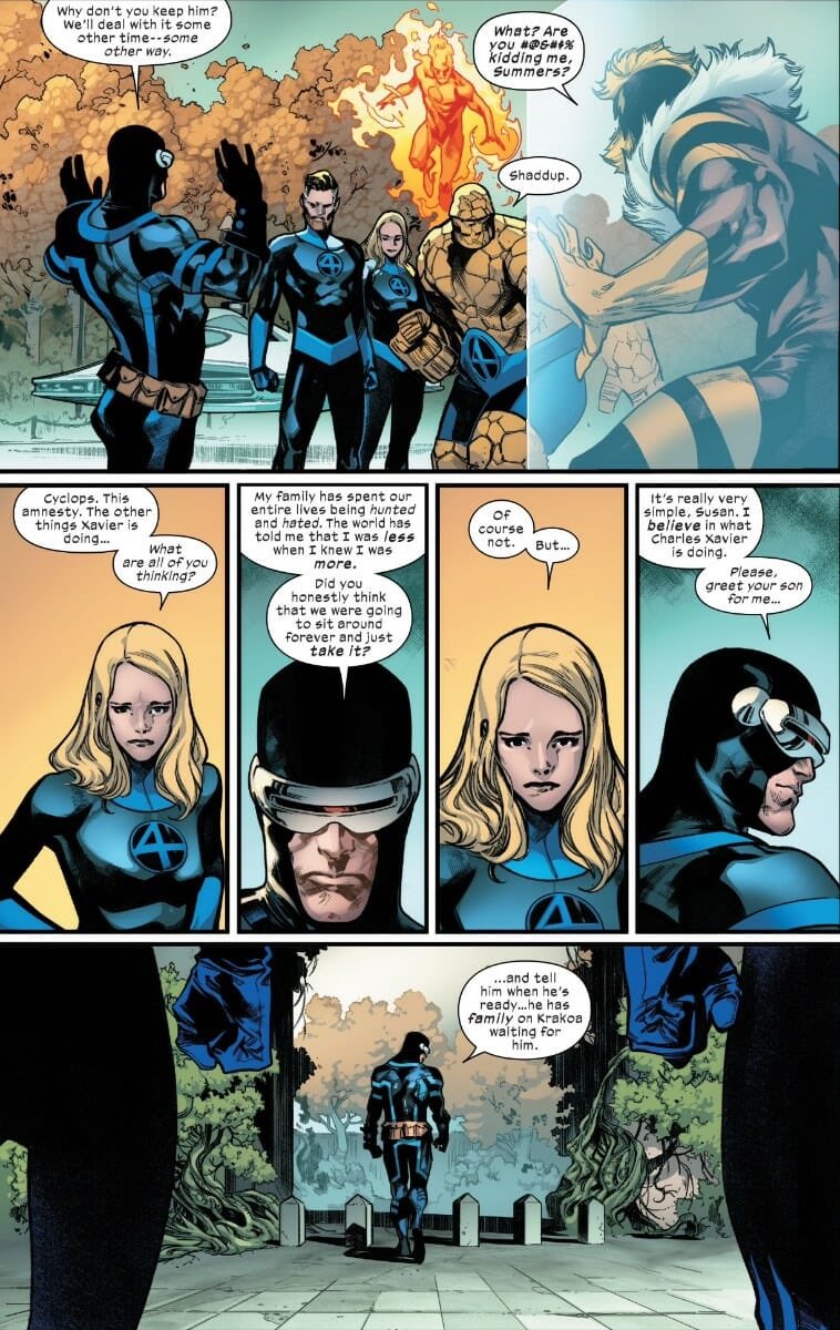 2: Shes a Fucking ProblemSo much of new Krakoa is treated as “controversial” in-universe but having a team of Standard Heroic archetypes leading the charge just kinda makes everyone else in the 616 look like an asshole(which, Fair) why not actually have some controversy?
