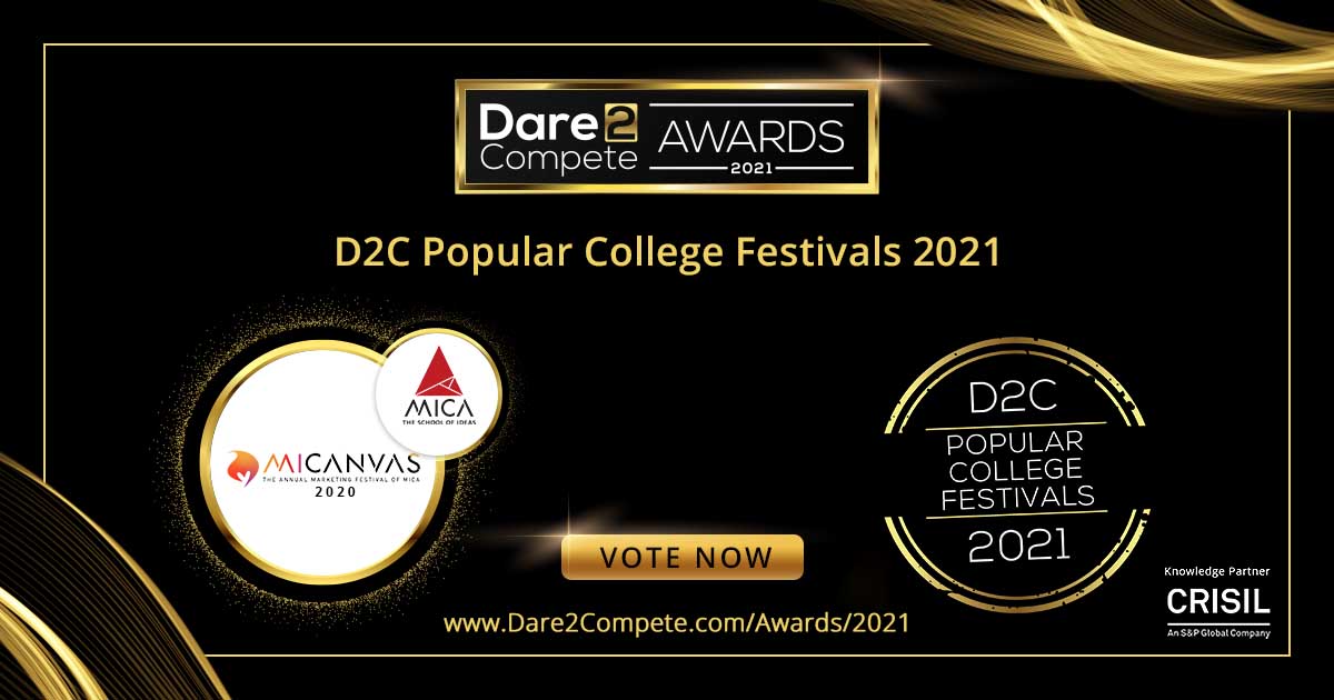 micanvas's tweet photo. MICANVAS 2020 has been nominated for @Dare2Compete  Popular College Festivals 2021: B-School Track. Vote for us here: https://t.co/azhWyp1Pv1 https://t.co/1gBV8ZwnMw
