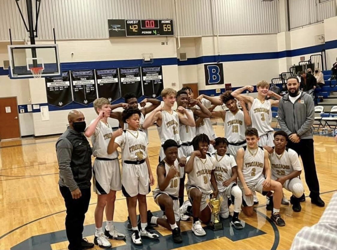 CTROJANSBALL20's tweet photo. Congratulations to the boys Junior High team for winning 69-42 for the Big School Middle School Championship for the 5th year in a row. #ProgramBall #TrojanNation #Dominate https://t.co/bbEi9EKhd8