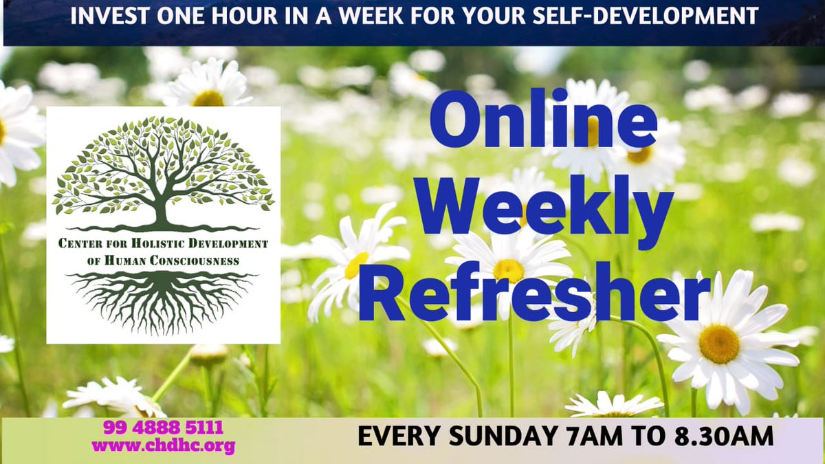 ammaaswa's tweet photo. Opportunity from @ChdhcA to refresh your week in 1.5 hrs and clarify all your doubts about #JeevanaVidya on every Sunday.
Joining link
https://t.co/8j9iBp0DOf
Love all - Serve all
Team ASWA
https://t.co/FWqc5yQGot
https://t.co/6LH6TBVmVP
#ammaaswa #CHDHC #UniversalHumanValues https://t.co/RuQGYa6m7P