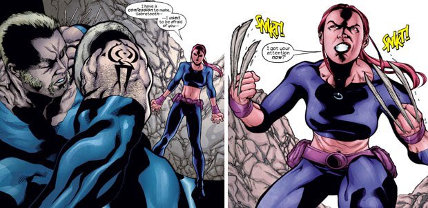 I’ve been thinking about how I feel about legacies and it really seems like Laura is just Sarah cleaned up for the mainstream. Instead of a character who embodies what Wolverine brings to the table for a new generation, we got a literal clone, but cuter.