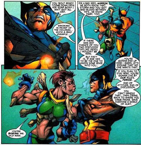 I’ve been thinking about how I feel about legacies and it really seems like Laura is just Sarah cleaned up for the mainstream. Instead of a character who embodies what Wolverine brings to the table for a new generation, we got a literal clone, but cuter.