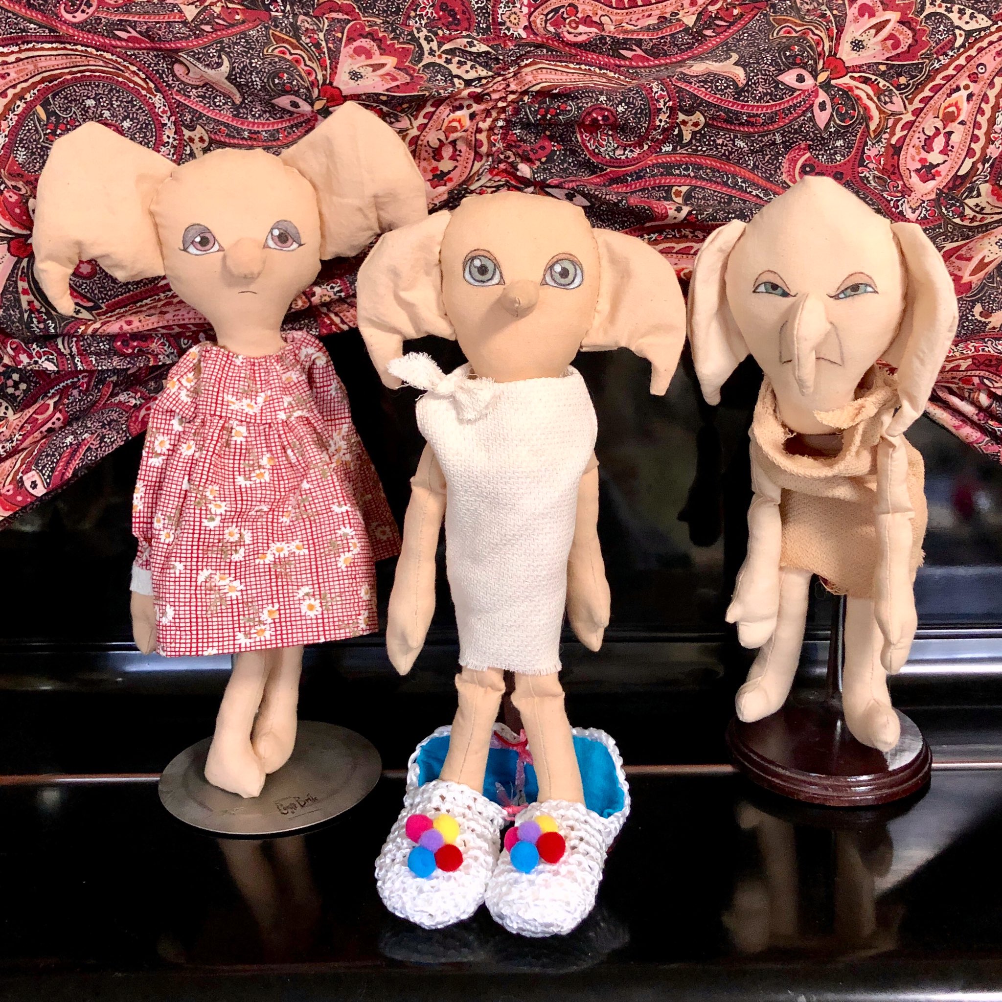 Yukam 55 ゆうかむ As I Promised Some Of You I Made House Elves Trio From Harry Potter Dobby Winky And Kreacher Harrypotter Wizardingworld Dobby Winky Kreacher Houseelf Houseelves Dolls Handmade ハリーポッター 屋敷しも