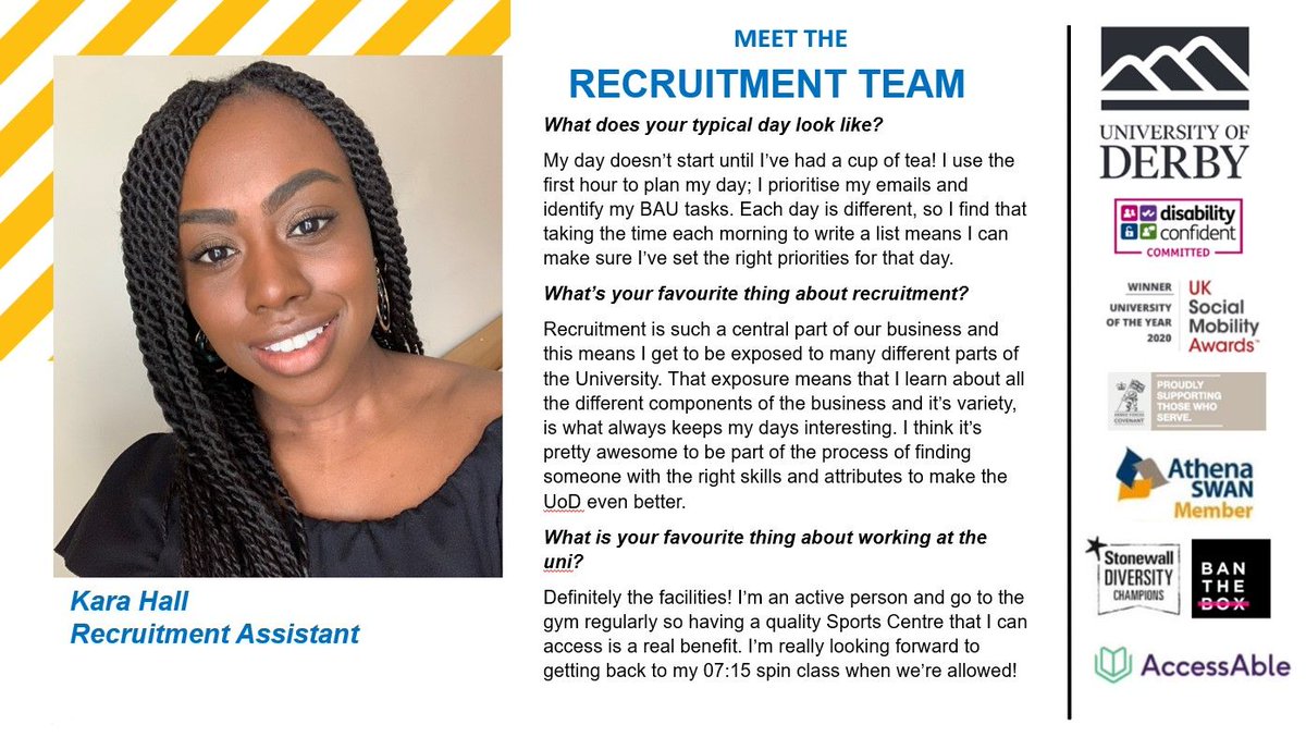 And last, but by no means least, we introduce Kara Hall in our final instalment of ‘Meet the Recruitment Team <a href="/DerbyUni/">University of Derby</a>'