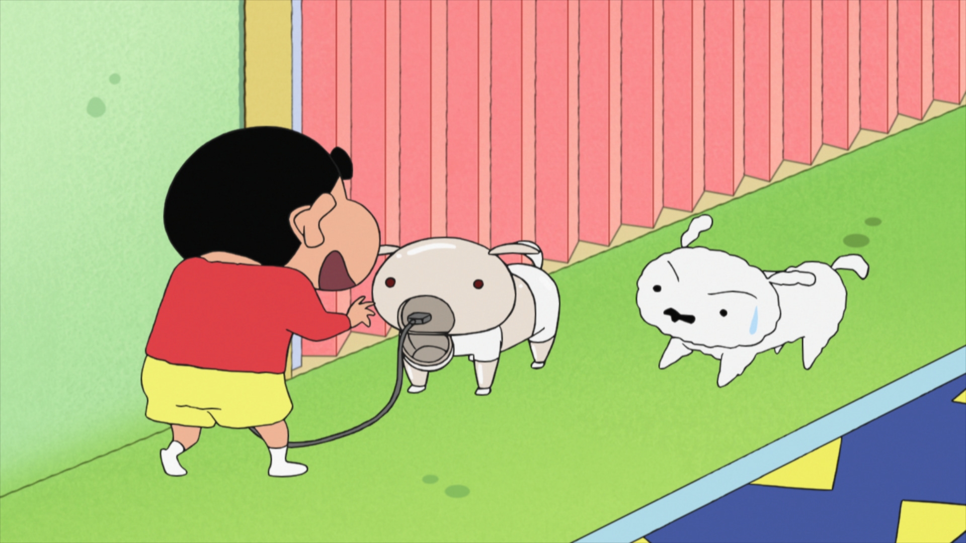 Uzivatel クレヨンしんちゃん 公式 Na Twitteru あした夕方4時30分からは クレヨンしんちゃん あしたは シロが最先端ロボットに ペットロボット シロボ のモニターに なる野原家 だがしんのすけは シロボを壊してしまう そこで シロボのボディを シロに