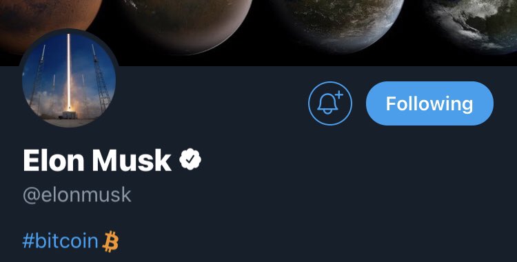crypto2k20's tweet photo. What's happening today? π₯π₯π₯
The Dogecoinβs king Elon Musk changes his bio to bitcoin.
#Bitcoin #ElonMusk #dogecoin https://t.co/h92XYlblgV
