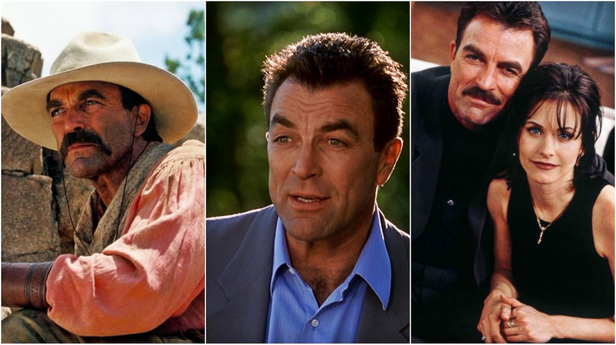  In the late 1990's SELLECK starred in some low-budget movies like the great 'LAST STAND AT SABER RIVER' (1997). That same year SELLECK also appeared in Kevin Kline's 'IN AND OUT'.  From 1994 to 2000 he also appeared in 10 episodes of the mythic rom-com 'FRIENDS'.