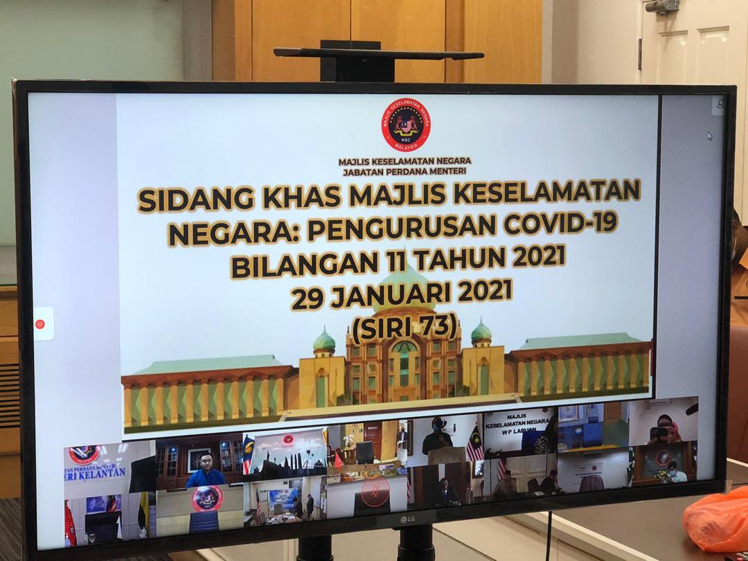 Mewakili YAB Dato’ Sri Haji Wan Rosdy Bin Wan Ismail ( Menteri Besar Pahang ) Bagi Sidang Khas Majlis Keselamatan Negara : Pengurusan COVID-19 Bilangan 11 Tahun 2021 Secara Atas Talian.