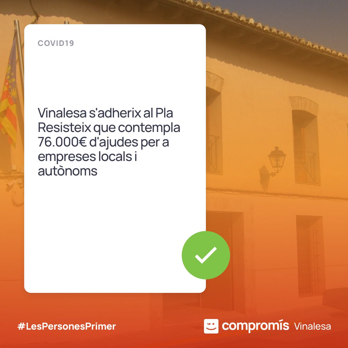 🤝La Generalitat, la Diputació i els ajuntaments de la mà per ajudar als sectors econòmics més afectats per la crisi de la Covid19 #LesPersonesPrimer