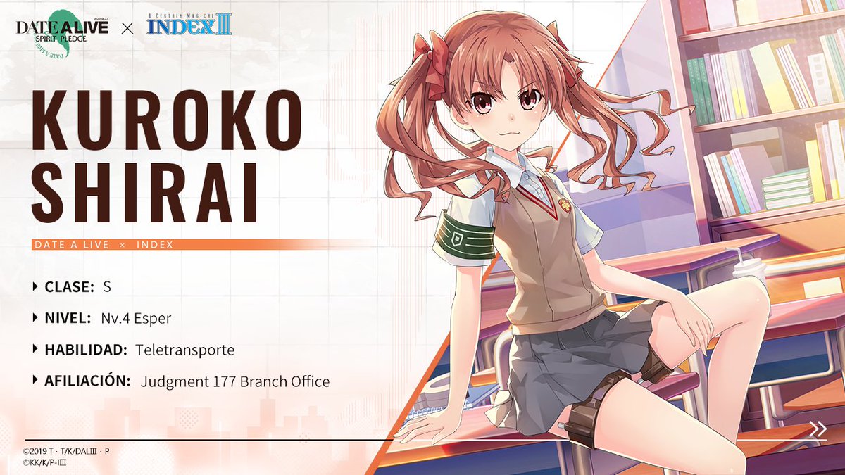 DALSP_ES's tweet image. Intro de los personajes de Un cierto índice mágico III

Los personajes de colaboración llegan a Ciudad Tengu por accidente. ¿Qué ocurrirá? ¡Prepárate para la nueva historia! 

#DateALive #SpiritPledge #Magicalindex