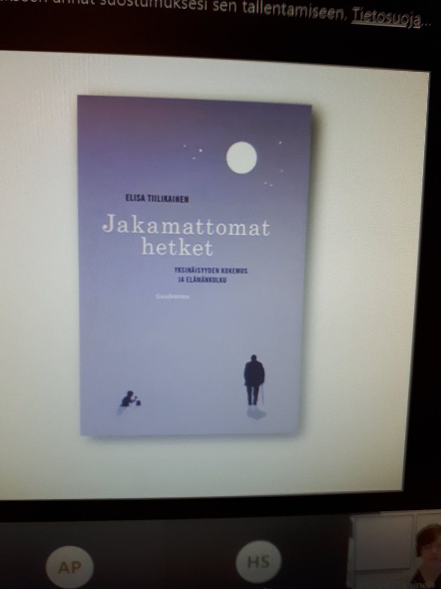 Mitä yksinäisyys on ja mitä keinoja yksinäisyyden vähentämiseen on? Näitä tärkeitä kysymyksiä avasi meille @ElisaTiilikain1 Muistiluotsi verkoston webinaarissa. #yksinäisyys #Muistiluotsiverkosto  #Muistiliitto