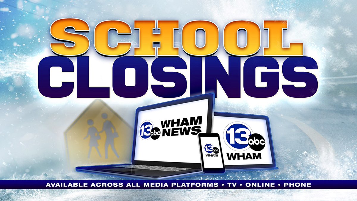 13WHAM's tweet photo. SCHOOL CLOSING:  Fingers Lakes Christian School closed today https://t.co/qdXvapyqxQ