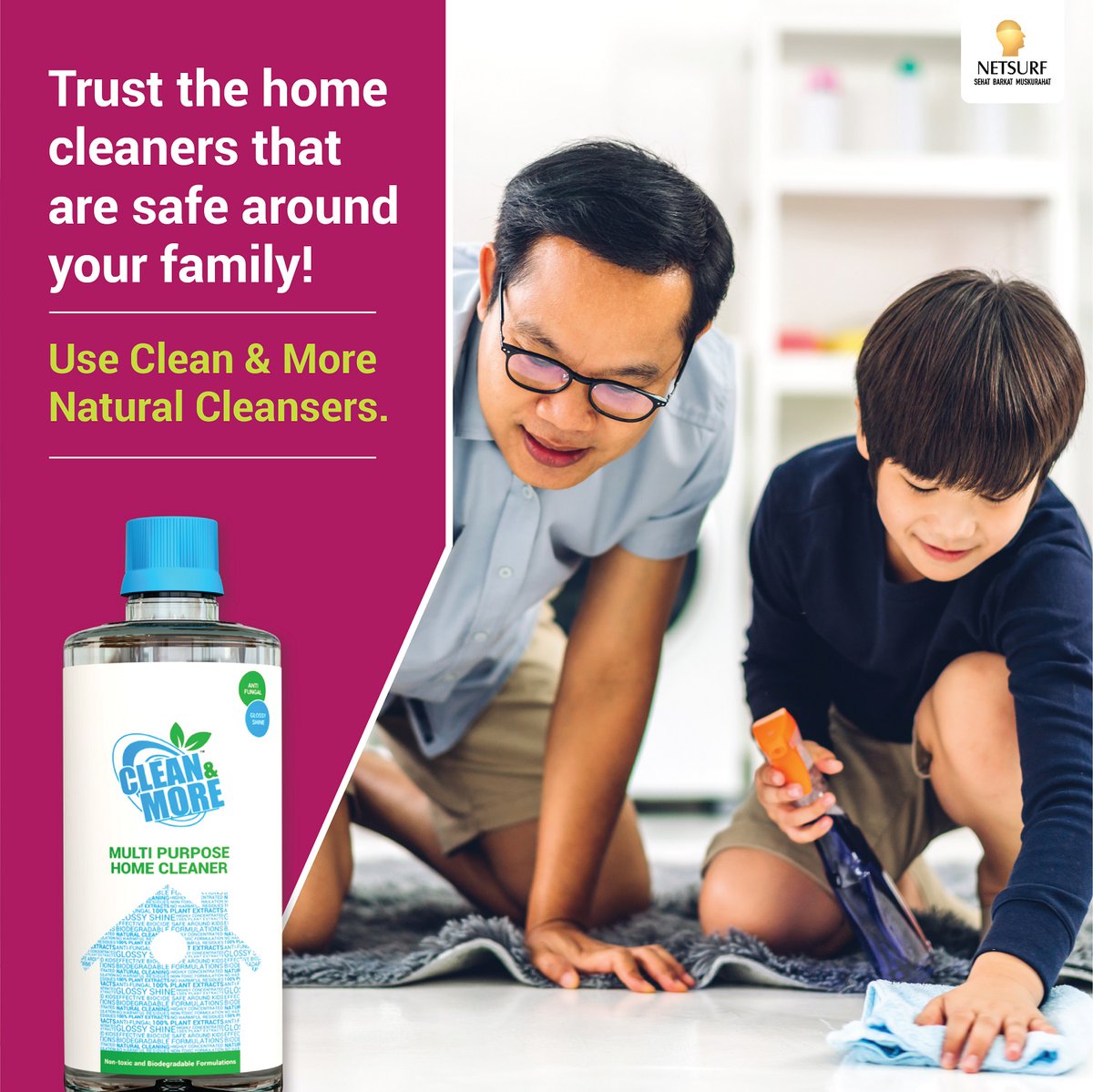 network_netsurf's tweet photo. Make a wise choice with Multi-Purpose Home Cleaner; best at cleaning ‘Naturally’. Made with plant extracts and free from harmful chemicals, it is even safe for your kids, pets and the environment!
Read: https://t.co/9GE8stQ0CL 

#cleanandmore #multipurposecleaner #netsurfnetwork https://t.co/UNDPpZsdQn