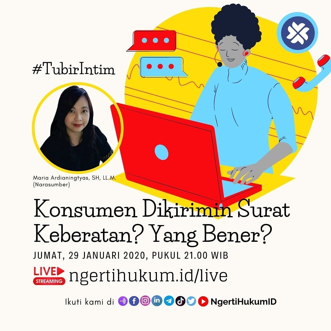 NgertiHukumID's tweet photo. Ngereview produk di youtube koq malah dapat surat keberatan sama brand?
Jadi yang boleh cuma nge-like dan nge-share?
Gimana sih menurut hukum???
.
Saksikan diskusi menarik malam ini tentang βKonsumen Dikirimin Surat Keberatan? Yang Bener?β
dalam acara #TubirIntim https://t.co/Z1sMu8eB7k