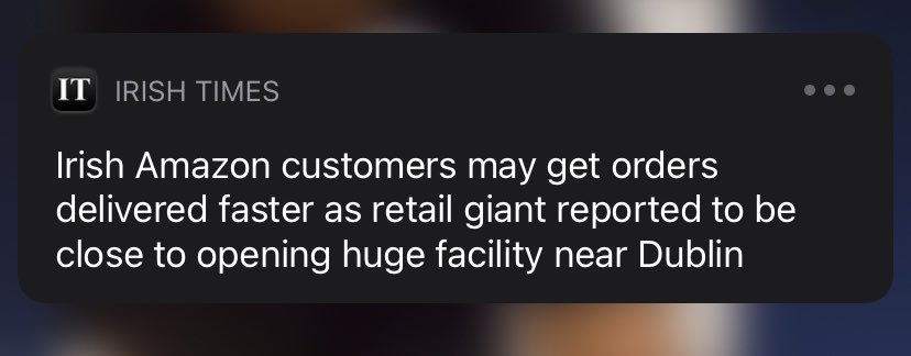 KenglishOrigin's tweet photo. This is the type of news I wanna hear in the morning #AmazonIreland https://t.co/gjRzSAYCWU