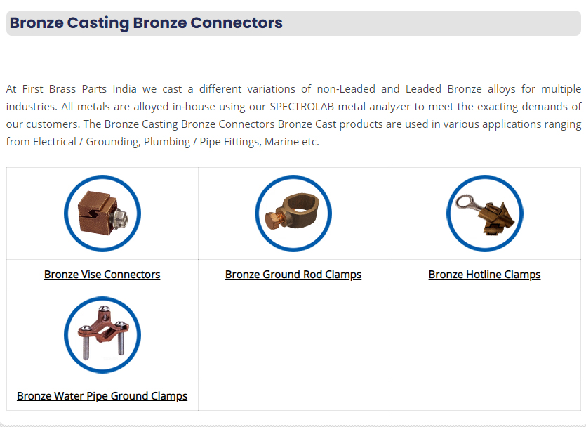 FirstBrassParts's tweet photo. https://t.co/m3hNoINu0t

Bronze Casting Bronze Connectors #BronzeCasting #BronzeConnectors #BronzeCastingBronzeConnectors #lostwaxbronzecasting #phosphorbronzecasting #BronzeWaterPipeGroundClamps #BronzeGroundRodClamps #BronzeCastings #BronzeFittingsIndia #BronzeSandCasting https://t.co/RZULPmEXpB