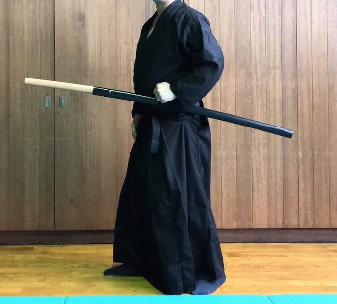 長巻 三尺三寸鞘付き木刀 三尺居合刀茎延長修理 パラコード草鞋 隠し