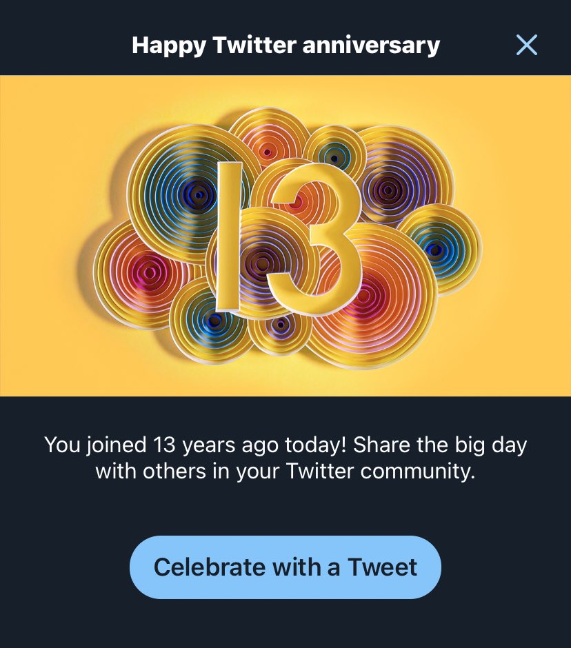 writeli's tweet image. Apparently I’ve been on this Twitter account for 13 years. Now I wish I’d kept my earlier one I deleted because no one I knew was on. I’m not superstitious but lately...