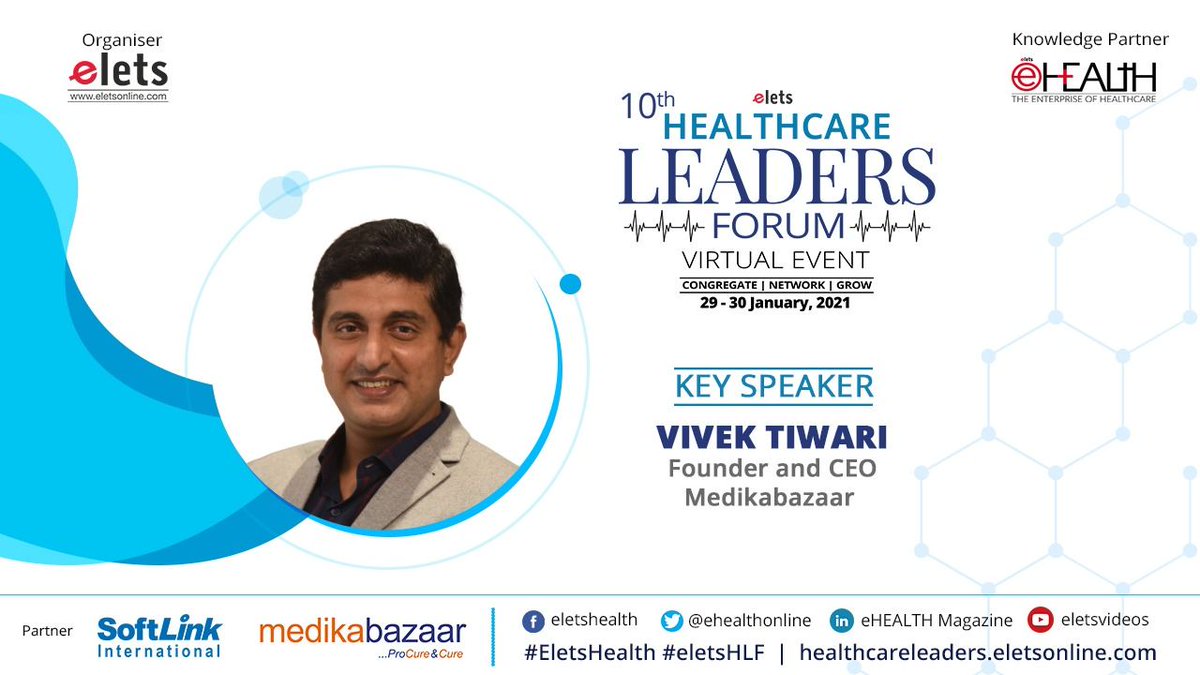 supervivekt's tweet photo. Catch me Live at the 10th Healthcare Leaders Forum.
Will be sharing my thoughts on "Is Atmanirbhar Bharat emerging opportunity for healthcare domain?" today at 12:30 PM
Live URL- https://t.co/9hj0dyMEb5
#Medikabazaar #EletsHLF #EletsHealth #HealthcareLeadersForum #elets https://t.co/coo5Ltoyu1