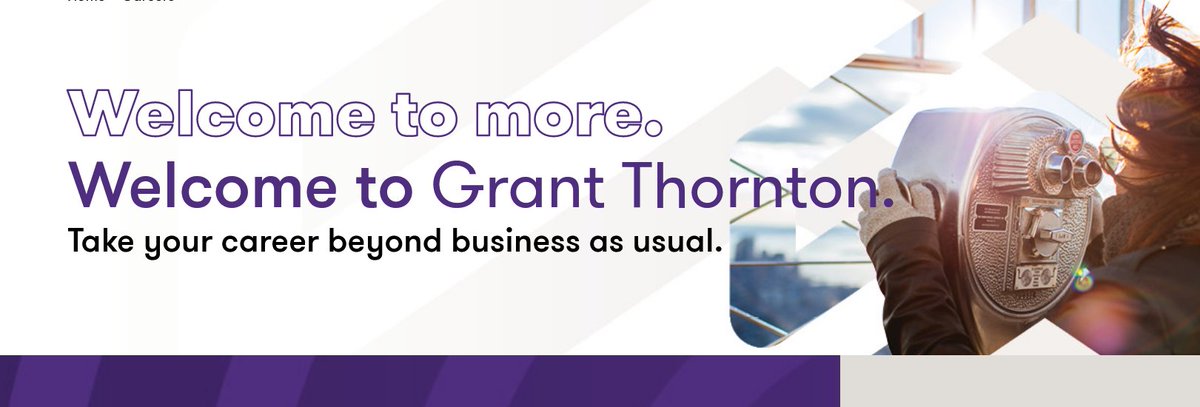 79/ Grant Thorton: "welcome to more...take your career beyond business as usual"Really thought accounting firms were in the business of doing "business as usual" hmm