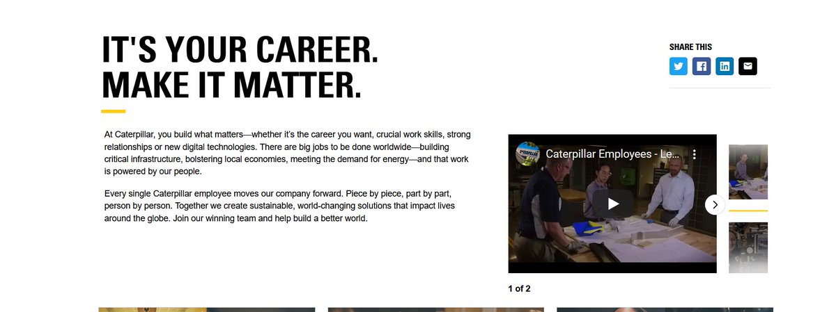 85/ Caterpillar: "its your career, make it matter"