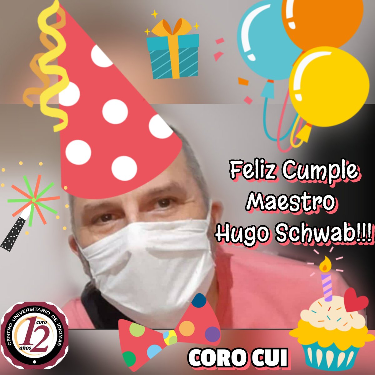 ❤️HOY es Cumple de ntro Director #HugoSchwab!
❤️Gracias Hugo x reinventarte en esta Pandemia y x tu esfuerzo para lograr q sigamos unidos y cantando 
❤️A través de la Música nos diste alegría a ntros Corazones en este año tan difícil
❤️Te queremos y te deseamos siempre lo mejor!