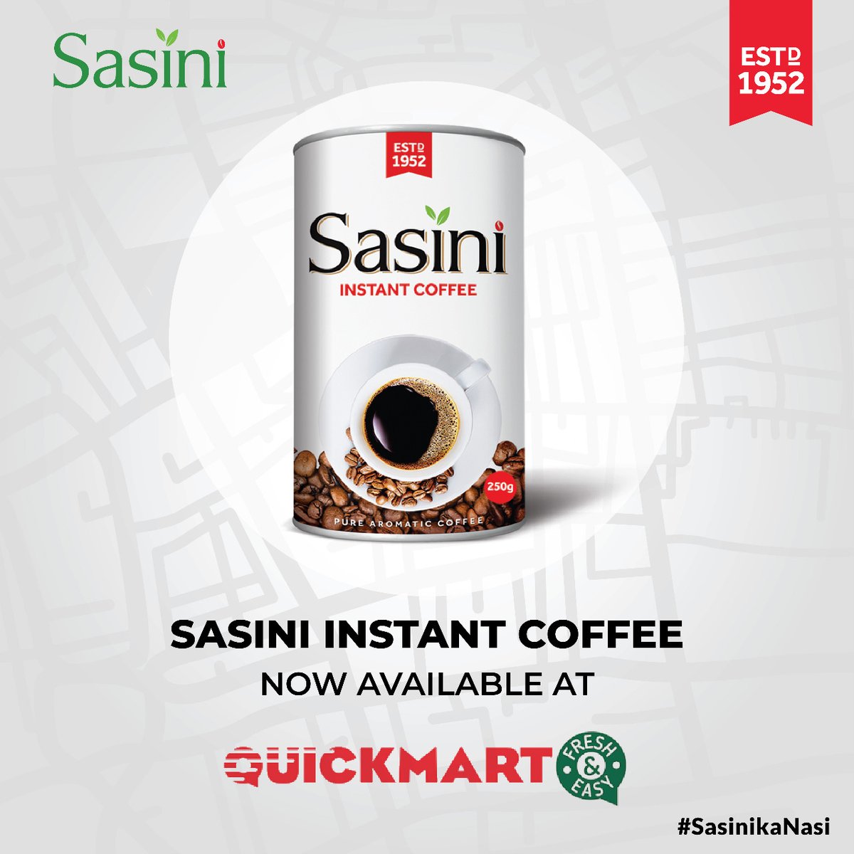 Get set for the incoming new month by grabbing our new Sasini instant coffee across @quickmart stores countrywide.

#Sasin #Sasinika #instantcoffee