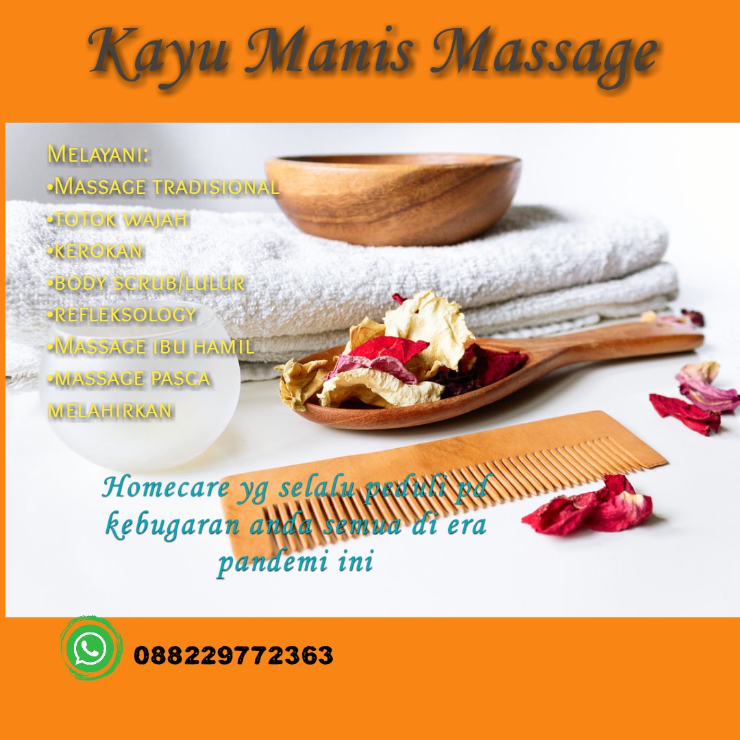 RoyanNaura's tweet photo. Kayu Manis Massage pijat panggilan jogja 24 jam Reservasi 📱082138241022
🚫No sex &amp; plus2 dalam bentuk apapun 
#pijatpanggilanjogja
#massage24jamjogja
#pijatdihoteljogja
#massageterapyjogja
#pijatkhususwanitajogja
#massageibuhamiljogja
#pijatpasutri 
https://t.co/xoBhtNZpIm https://t.co/VexHQamzIn
