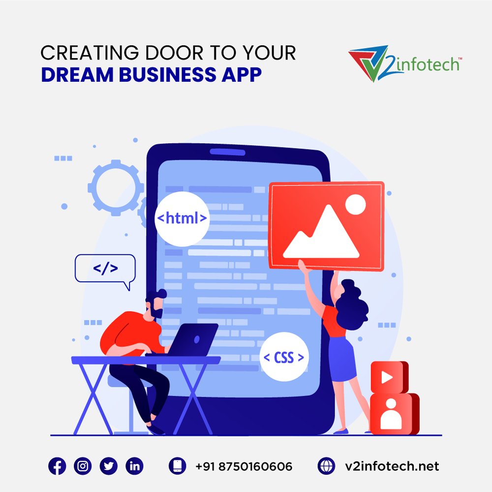 v2InfotechIndia's tweet photo. Thinking about launching an app for your business?
Let #V2infotech create the door to your dream business app.
📞 91-8750160606
👉 https://t.co/nznE1xvKLU
#V2infotechnoida #AndroidApplicationDevelopment #iosappdevelopment #mobileappdevelopment #mobileappdevelopmentcompany https://t.co/T7rbo1iBPh